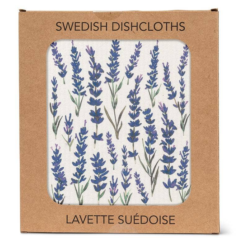 Lavender Field Dishcloth-6.75x7.5"L