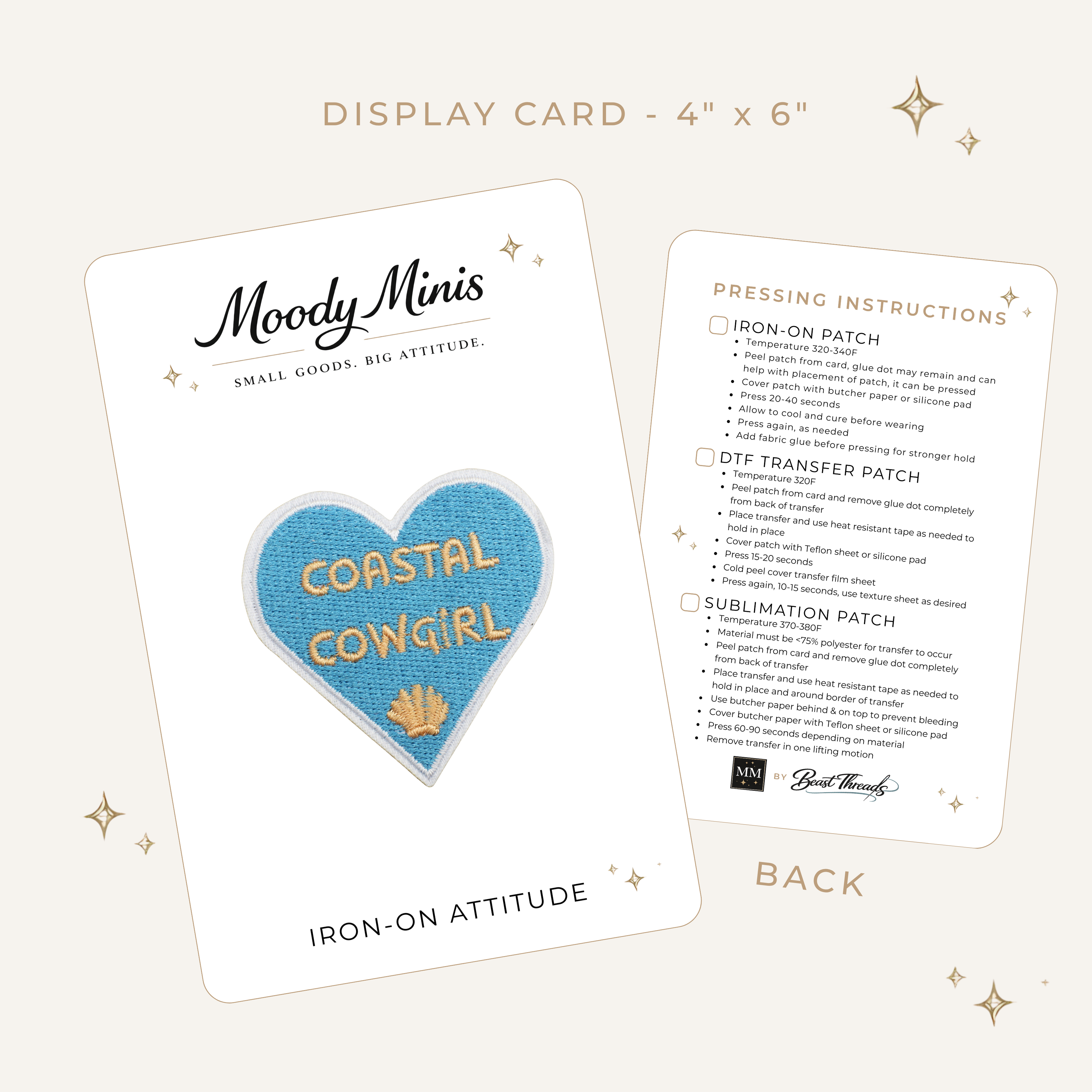 Coastal Cowgirl Heart Embroidered Patch