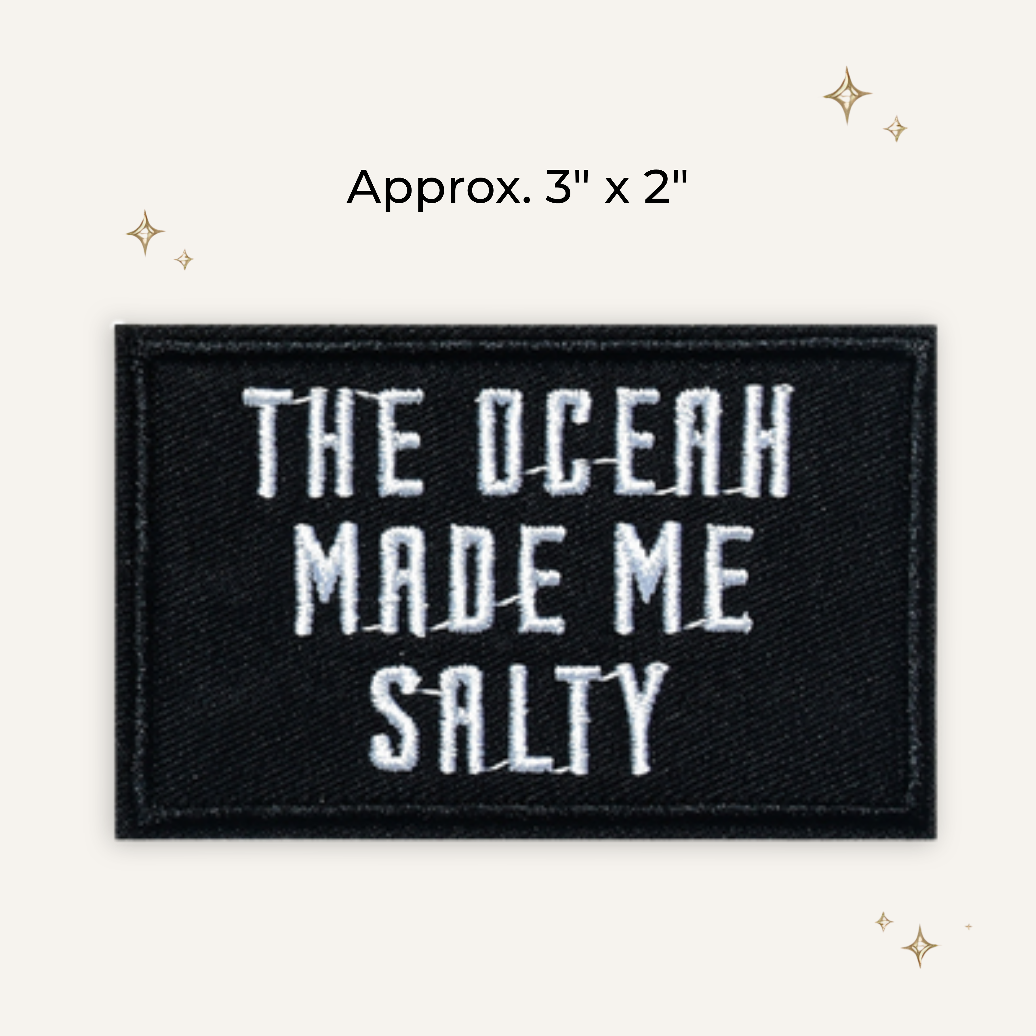 Ocean Made Me Salty Embroidered Patch- RTS