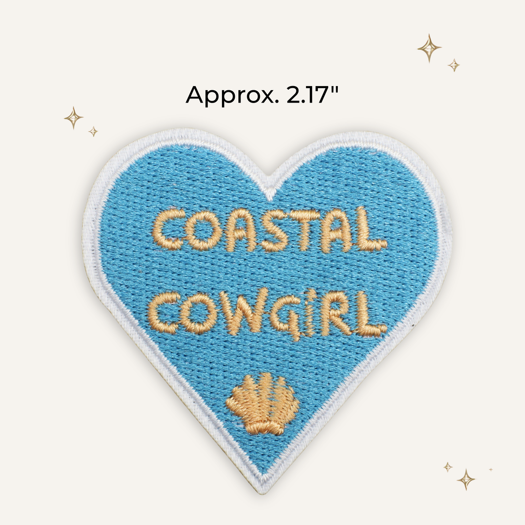 Coastal Cowgirl Heart Embroidered Patch