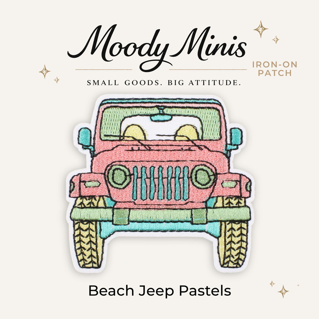 Beach Jeep Pastels Embroidered Patch