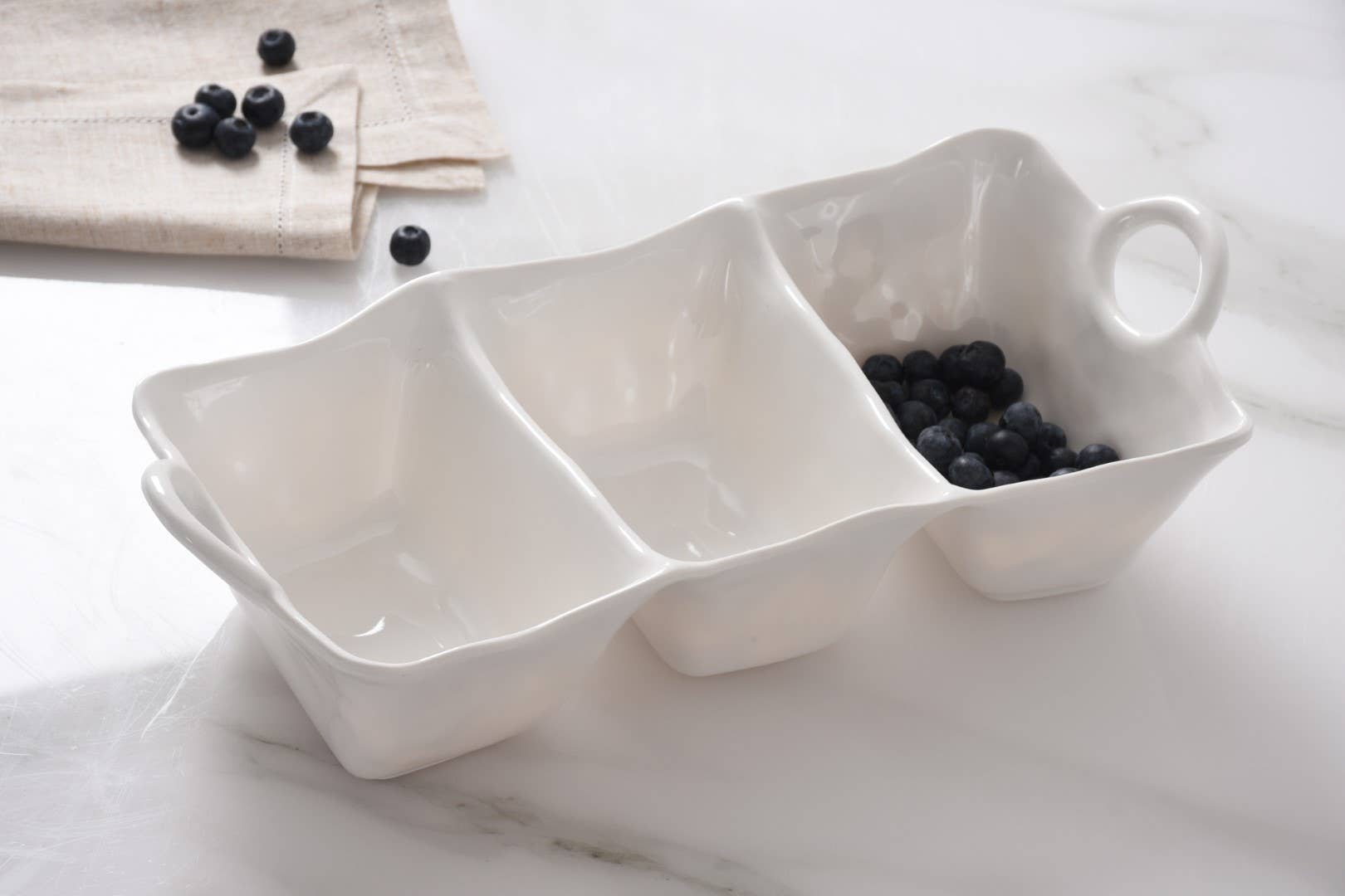 3 Section Deep Server in Shatterproof Melamine