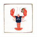 New England Football Lobster Block Sign | Wood Decor