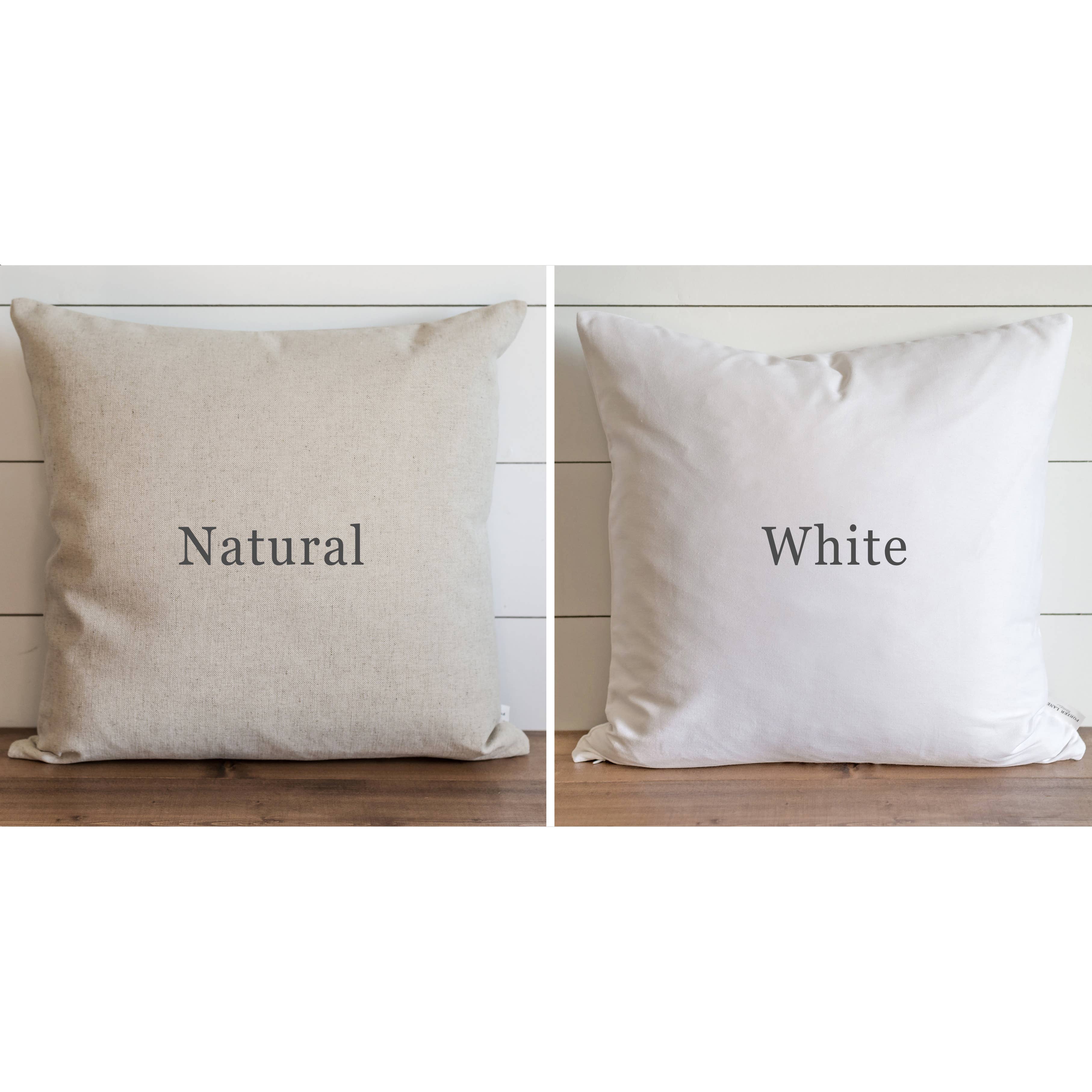 Customizable 20" Pillow Cover with Faux Down Insert
