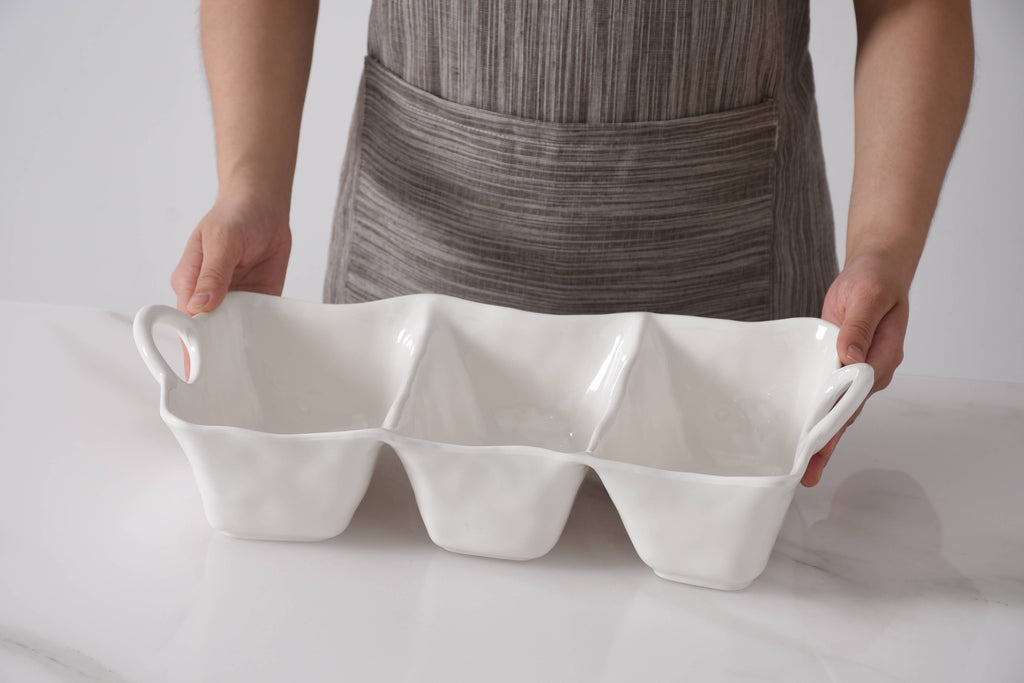 3 Section Deep Server in Shatterproof Melamine