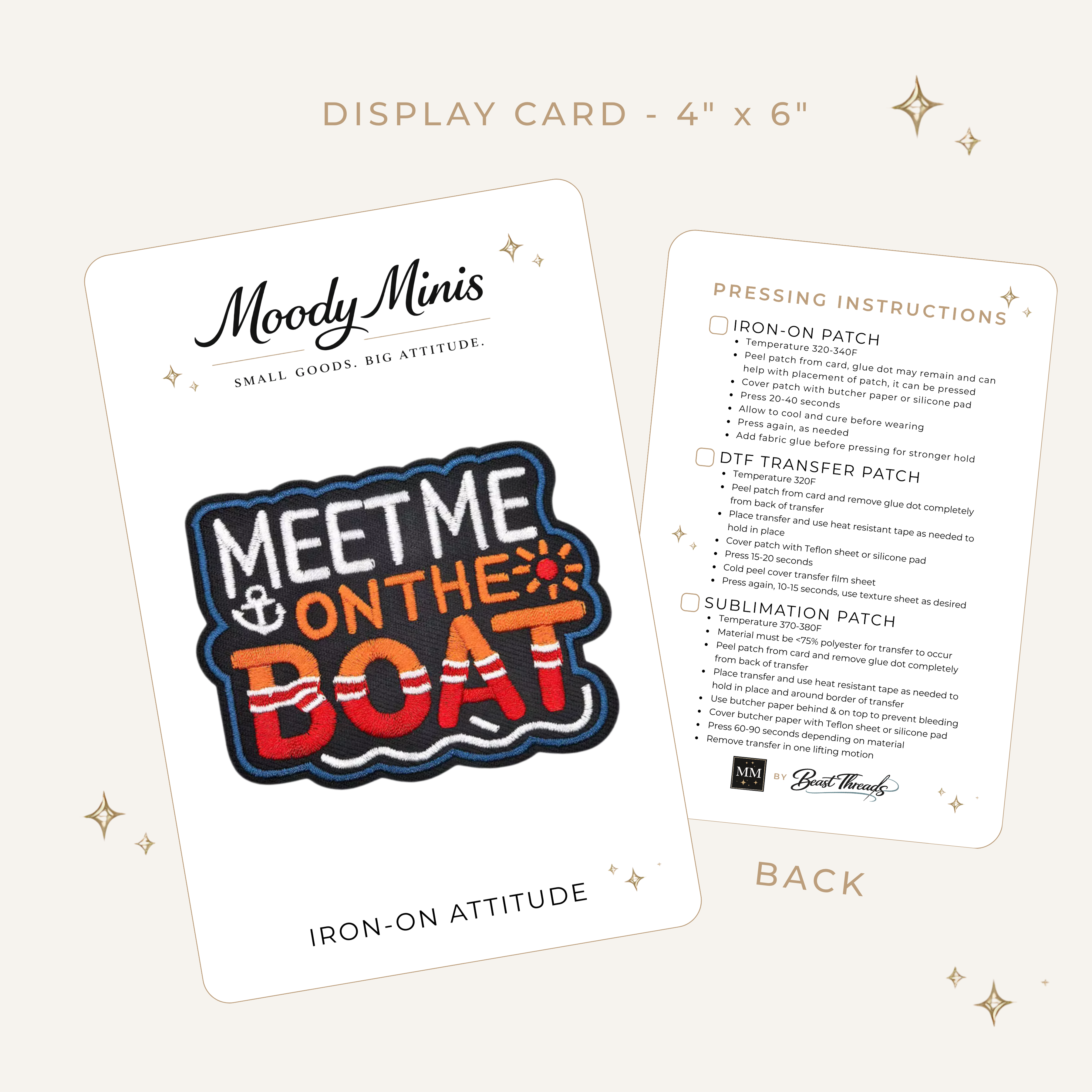 Meet Me On The Boat Embroidered Patch