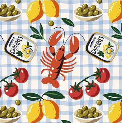 Red Lobster Lunch Napkins - Floral Paper Napkins