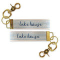 Light Blue Stripe Personalized Keychain | Custom Keychain