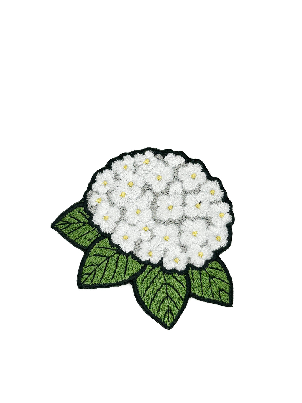 Hydrangea Embroidered Patch White Flower Patch Floral Garden