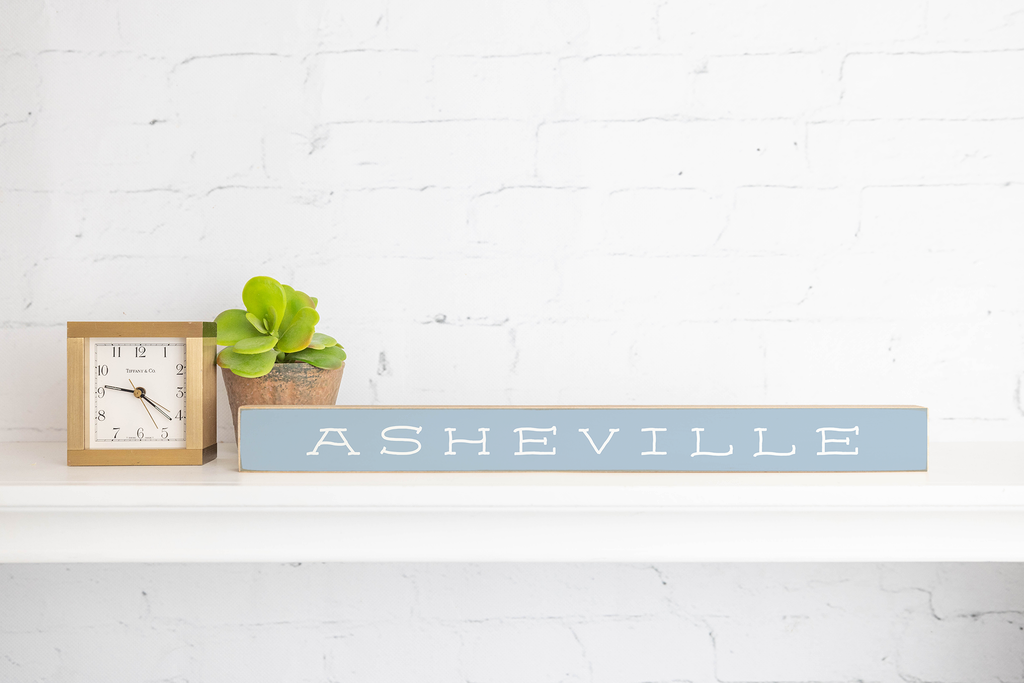 Vintage Soft Blue Personalized Skinny Sign
