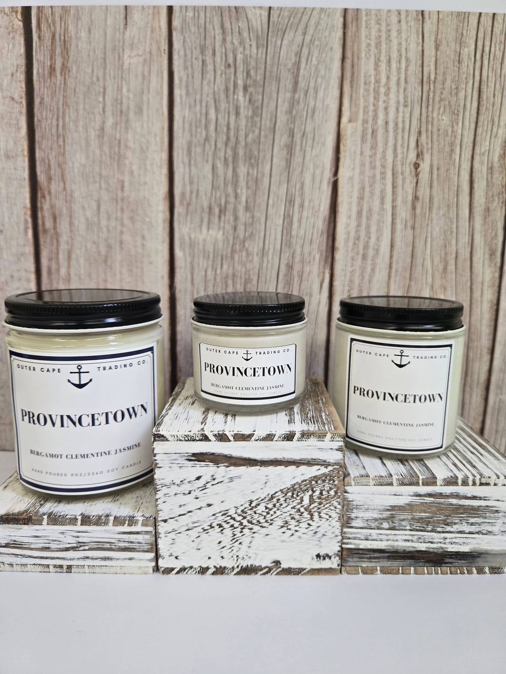 Provincetown Cape Cod Soy Wax Crackling Wooden Wick Candle bulk wholesale