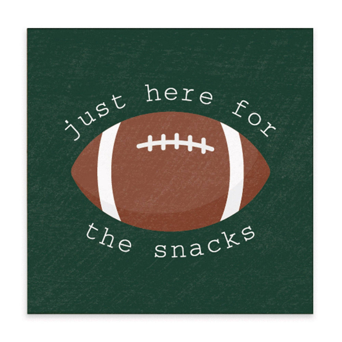 Football Here For The Snacks Block Sign | Game Day Decor