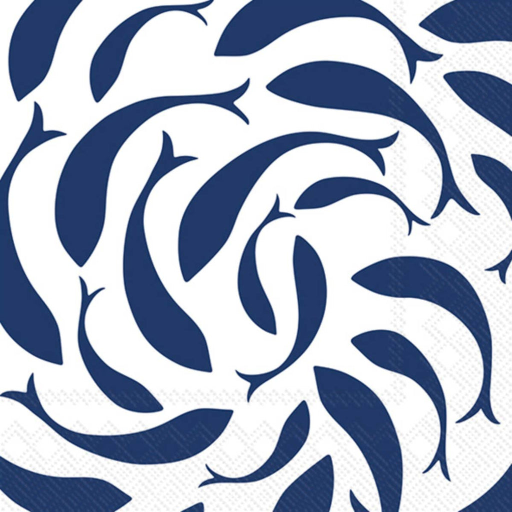 Paper Cocktail Napkins Pack of 20 Fish Swirl
