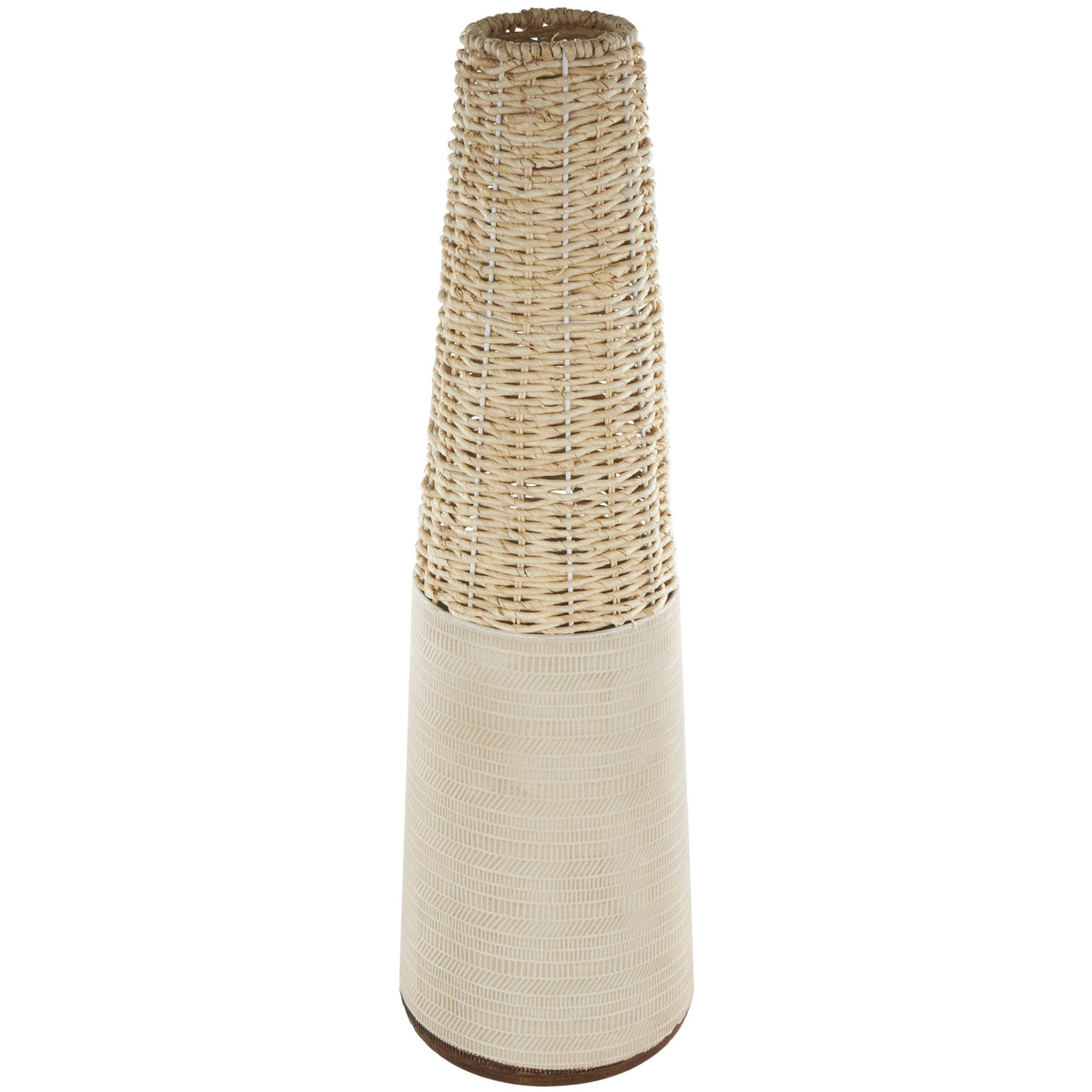 Bohemian Light Brown Rattan Vase