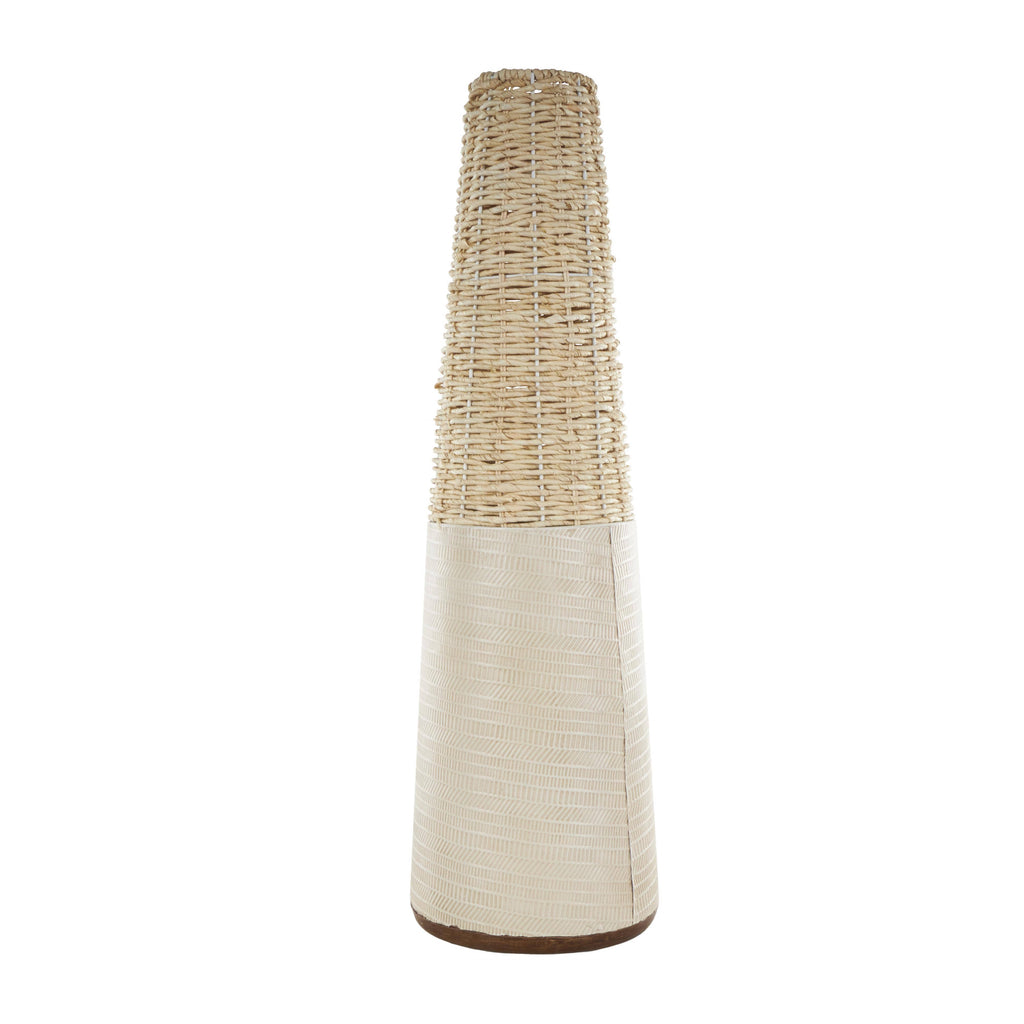 Bohemian Light Brown Rattan Vase