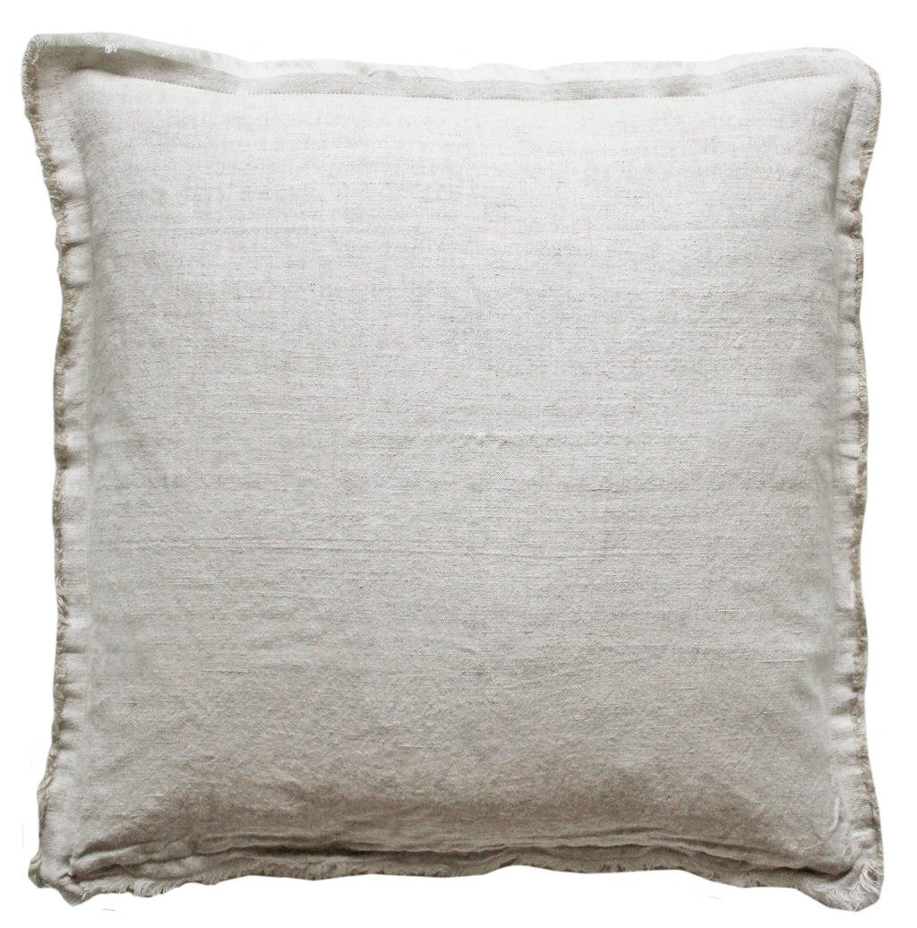 Customizable Embroidered Fringe Pillow Covers - Ivory