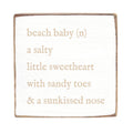 Beach Baby Definition Block Sign | Coastal Decor