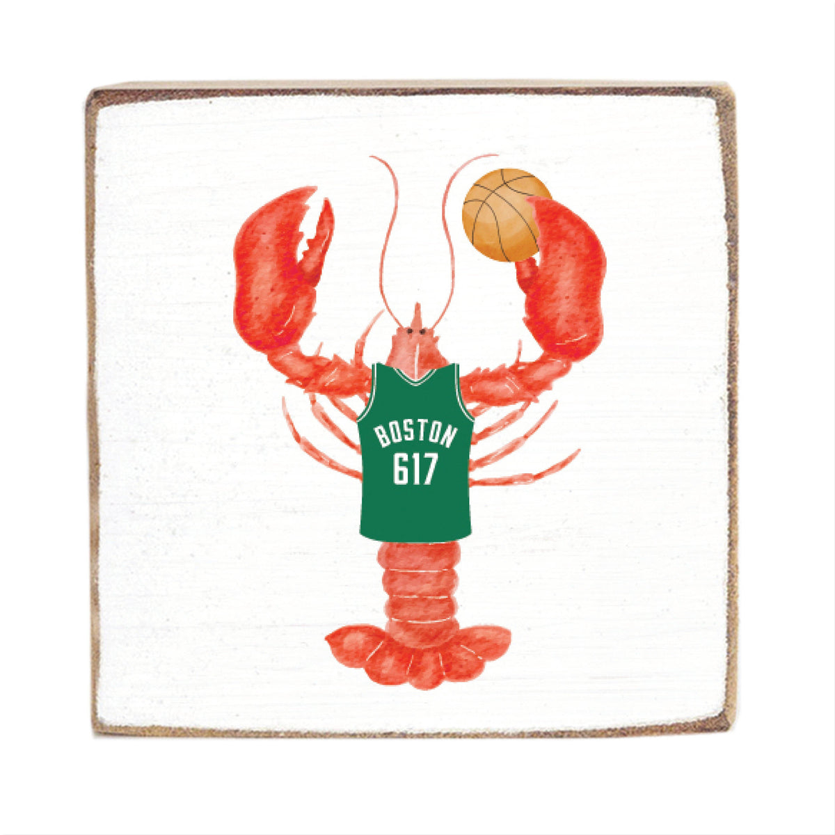 Boston Basketball Lobster Block Sign