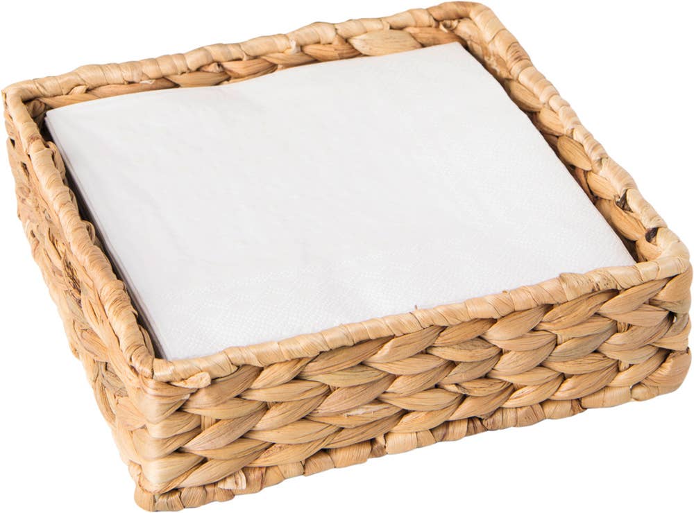 Paper Lunch Napkin Water Hyacinth Caddy