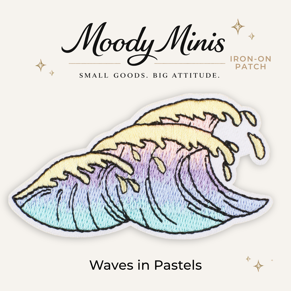 Waves in Pastels Embroidered Patch