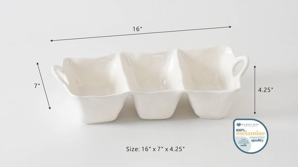 3 Section Deep Server in Shatterproof Melamine