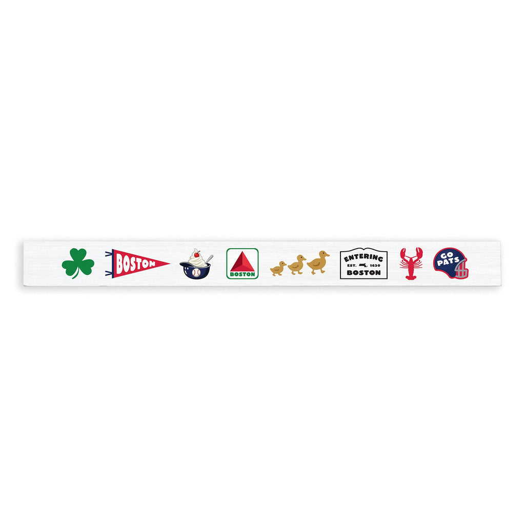 Boston Sports Icons Skinny Sign | Boston Decor | Shelf Decor
