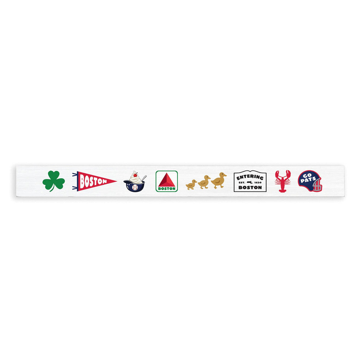 Boston Sports Icons Skinny Sign | Boston Decor | Shelf Decor