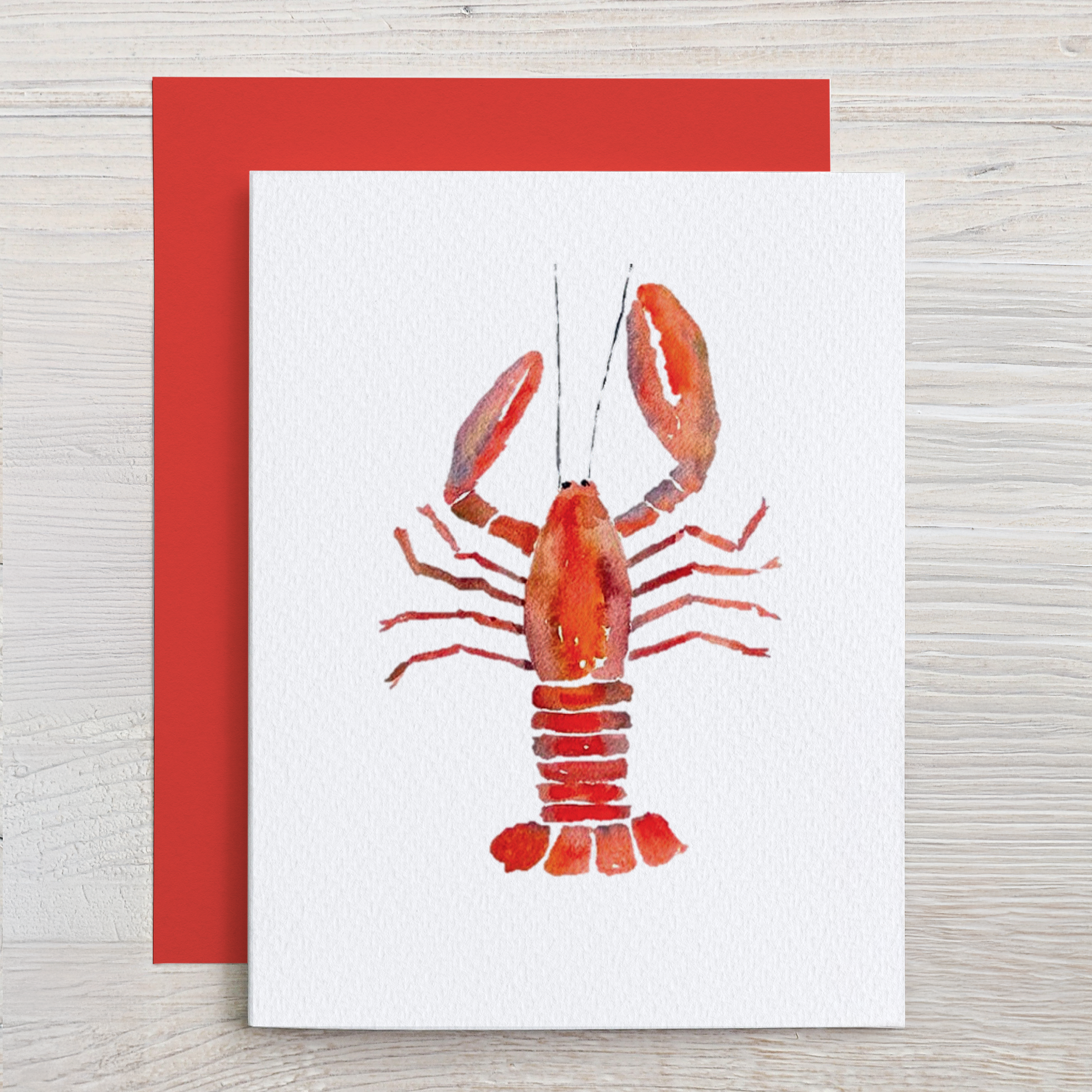 Watercolor Lobster Note Card