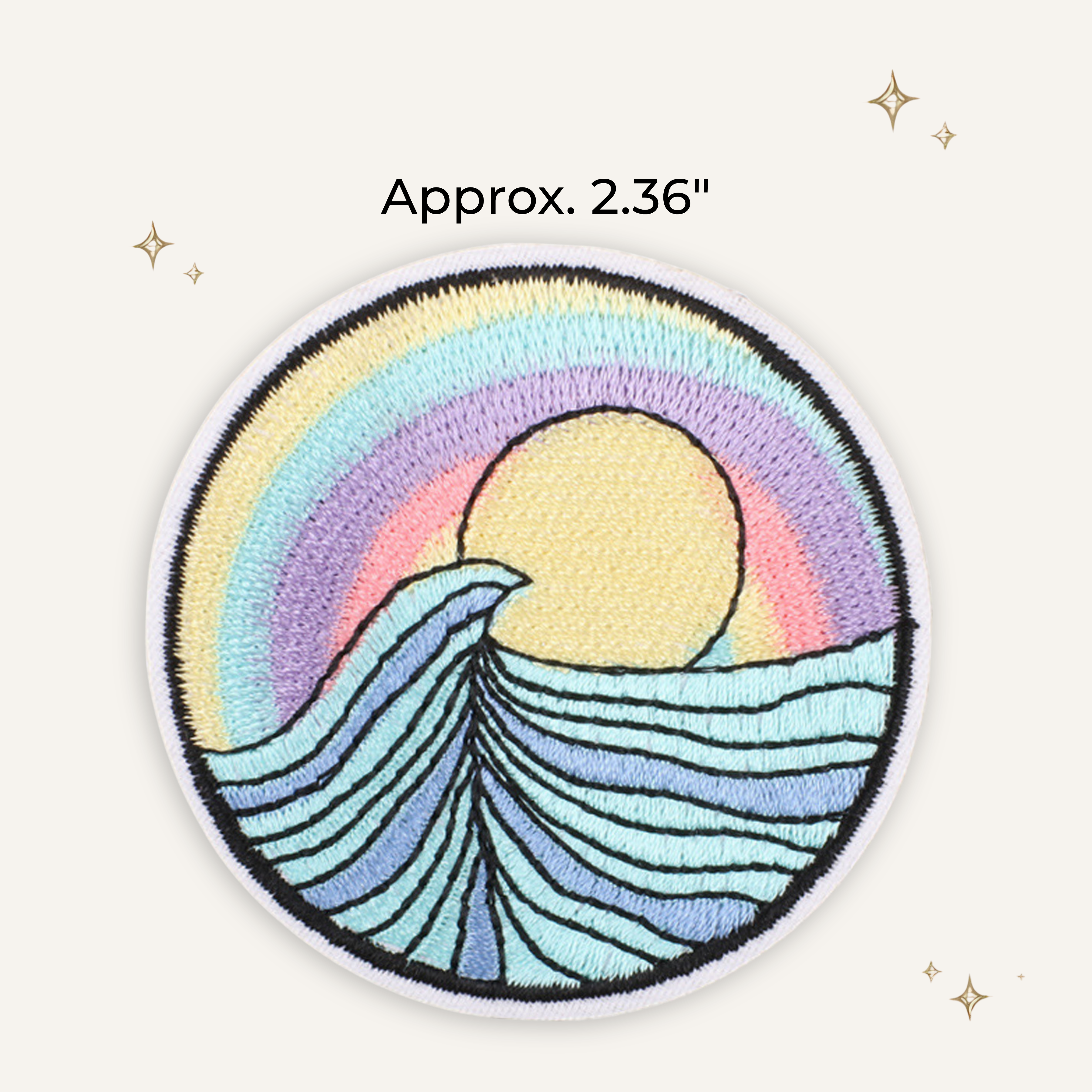 Beach Sunset Pastels Embroidered Patch