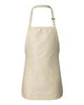 Q-Tees Full-Length Apron with Pouch Pocket - Q4250