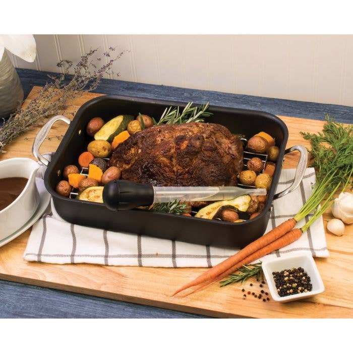 HIC Kitchen Roasting Heat Resistant Turkey Baster And Meat Marinade