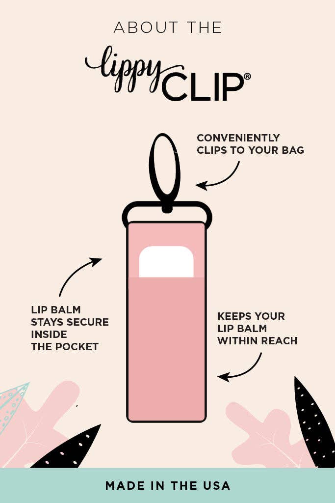 Orange and White Checkerboard LippyClip® Lip Balm Holder