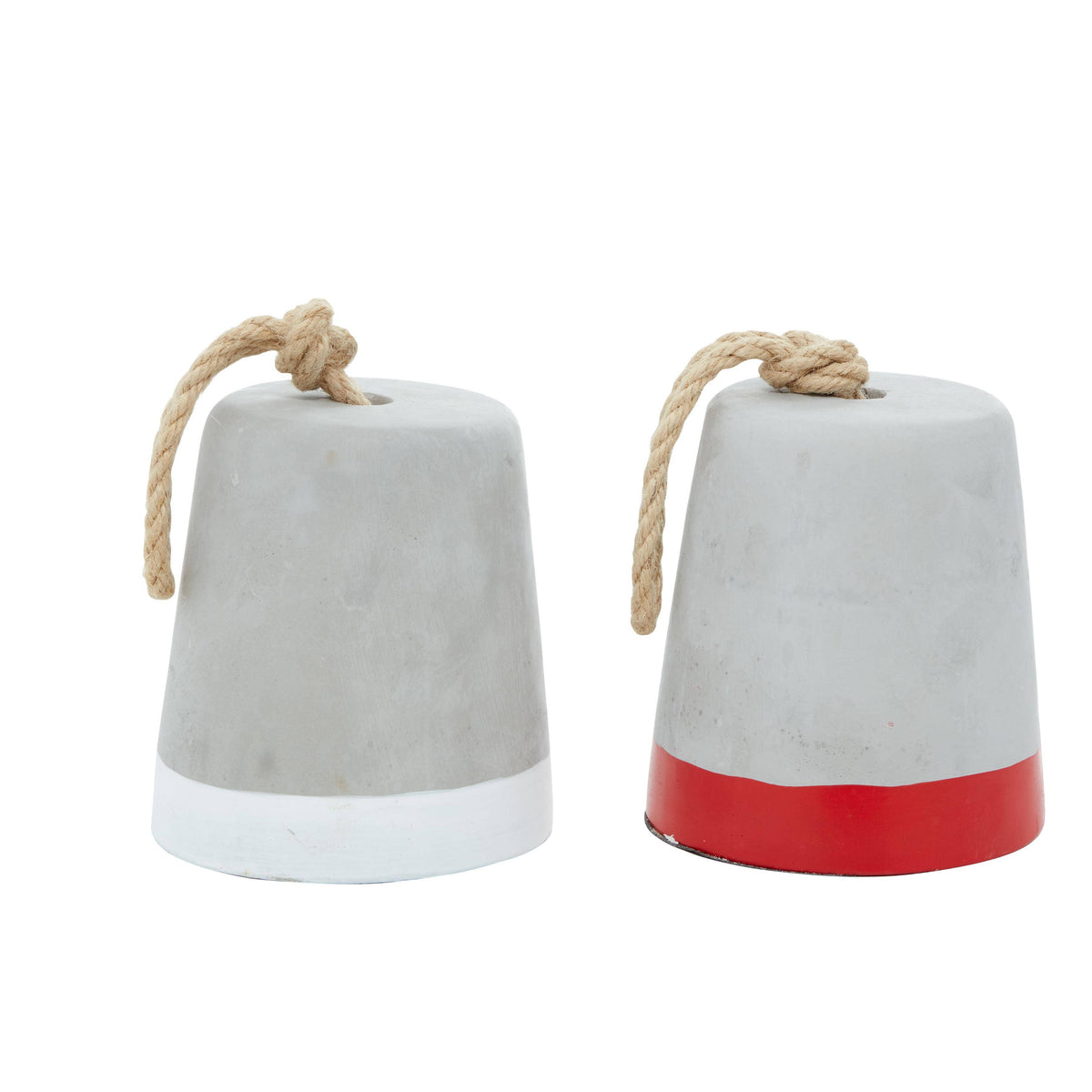 Coastal Gray Cement Stone Sculpture Set