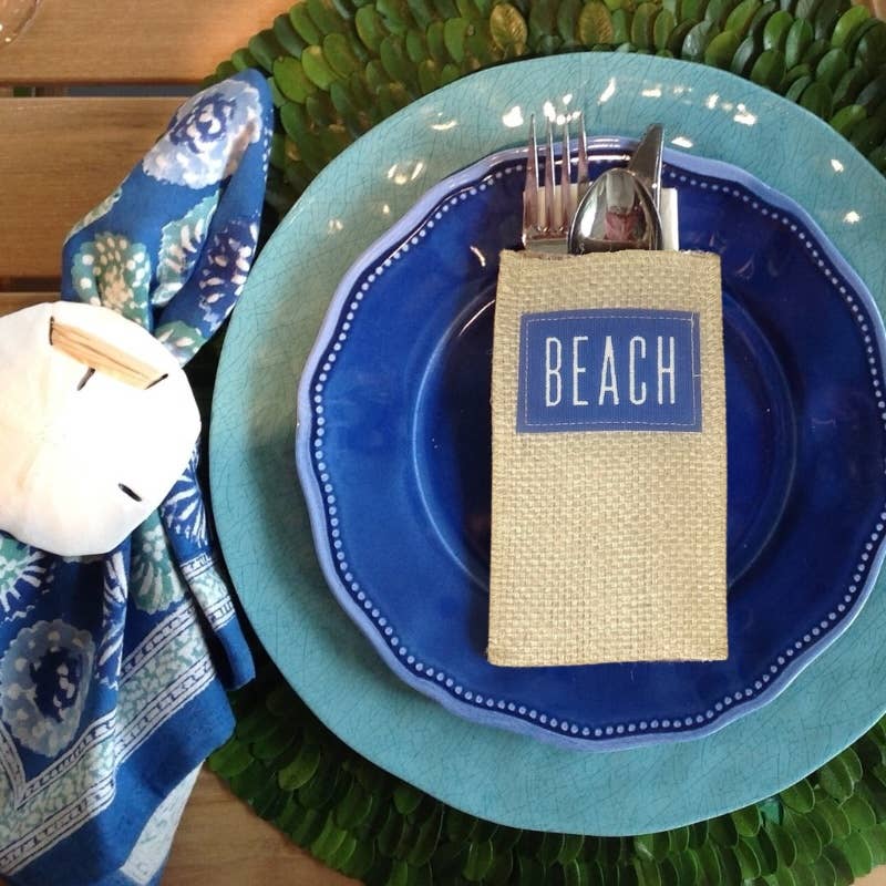 Beach Blue Patch - Set of 8
