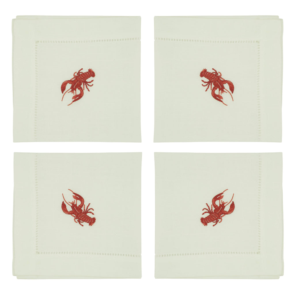 Embroidered Lobster Napkin