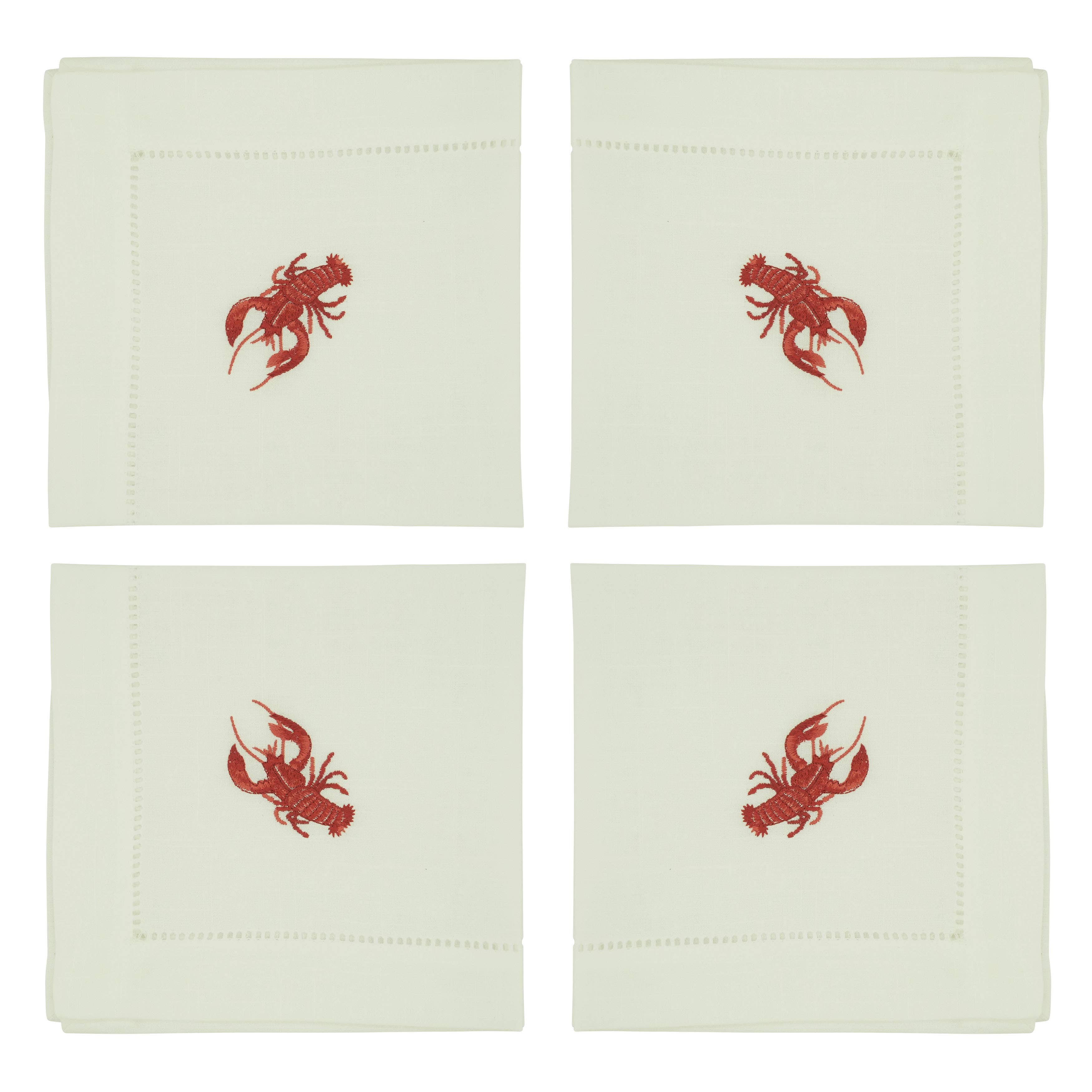 Embroidered Lobster Napkin