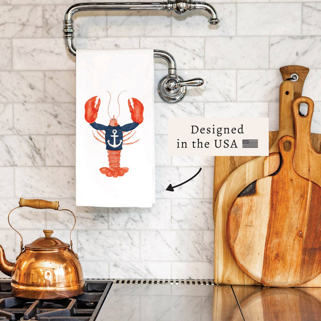 Nautical Lobster Tea Towel