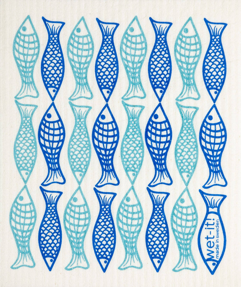 Catch of the Day Blue Swedish Cloth
