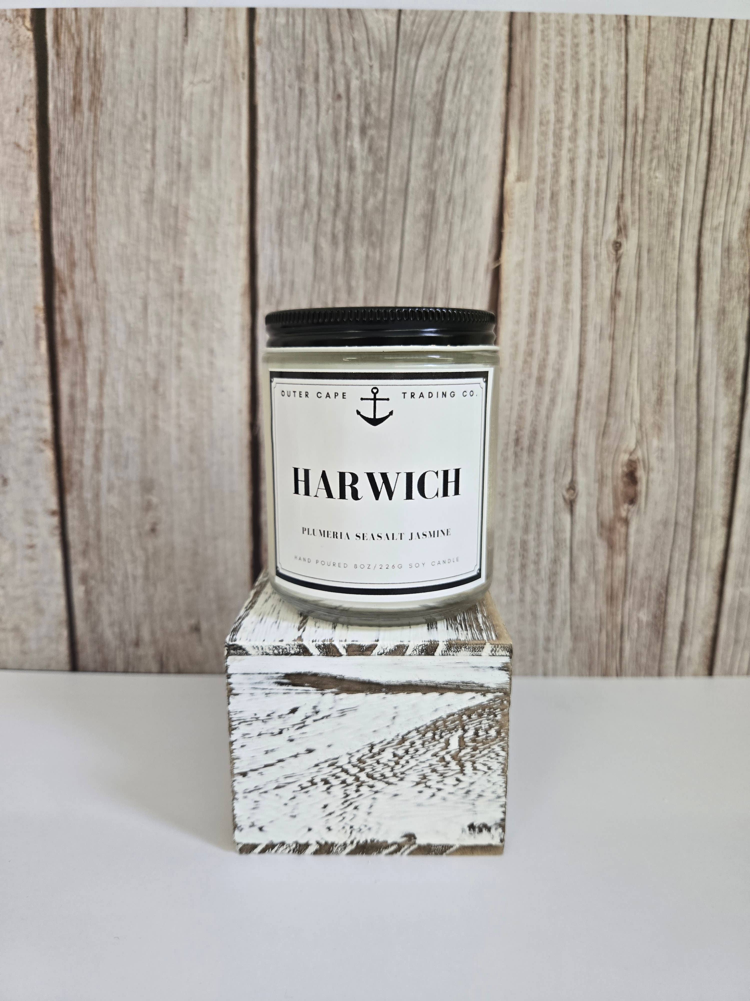 Harwich Cape Cod Soy Wax Crackling Wooden Wick Candle bulk wholesale