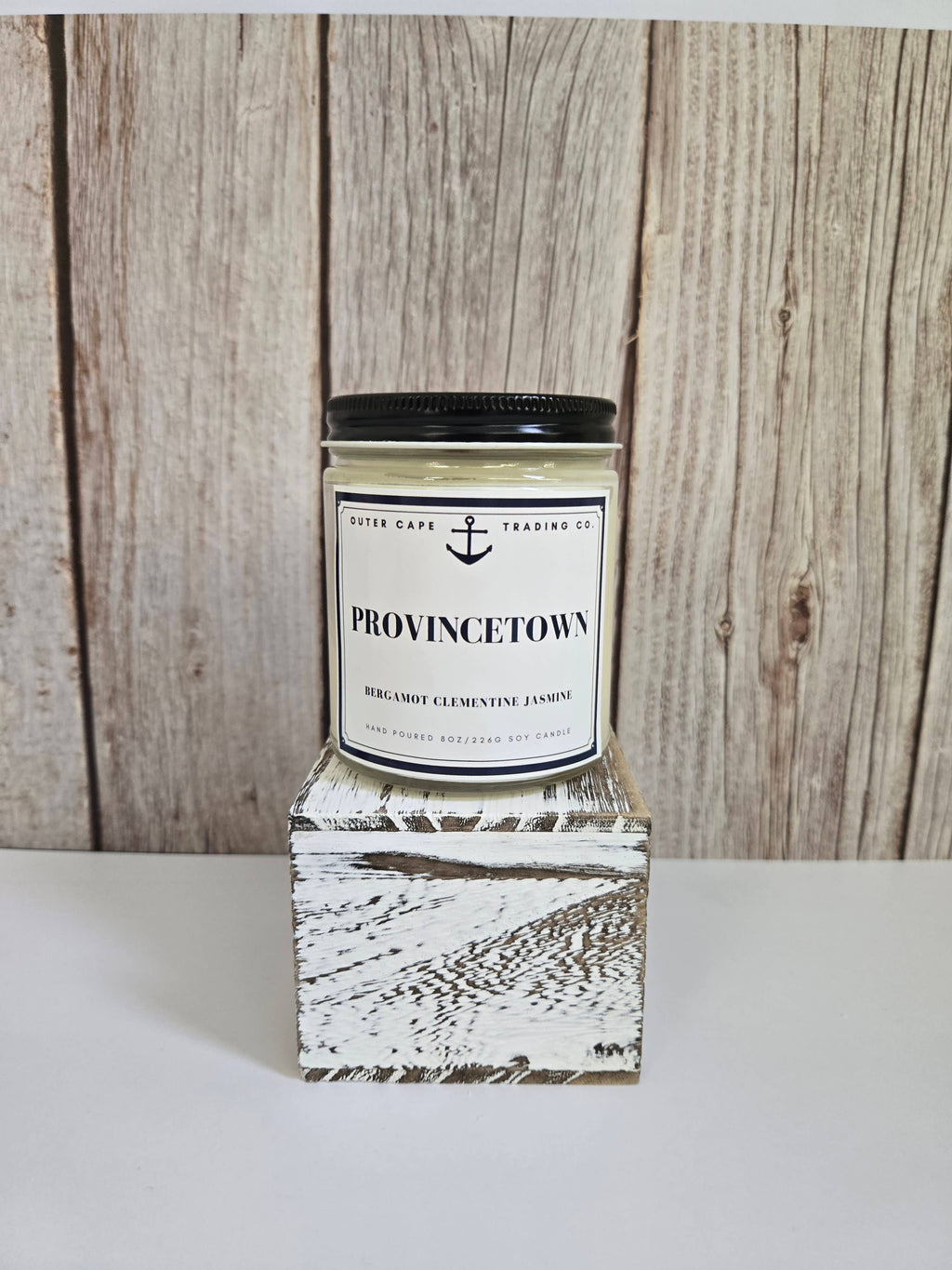 Provincetown Cape Cod Soy Wax Crackling Wooden Wick Candle bulk wholesale