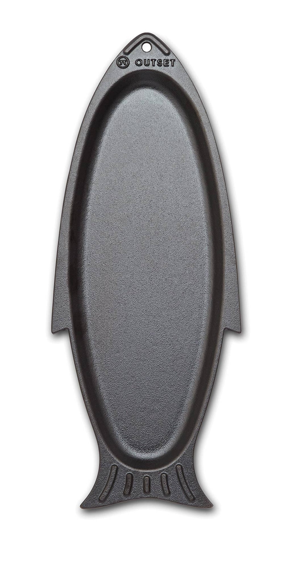 Outset Cast Iron Fish Grill and Serving Pan, 19" x 7" x 1"