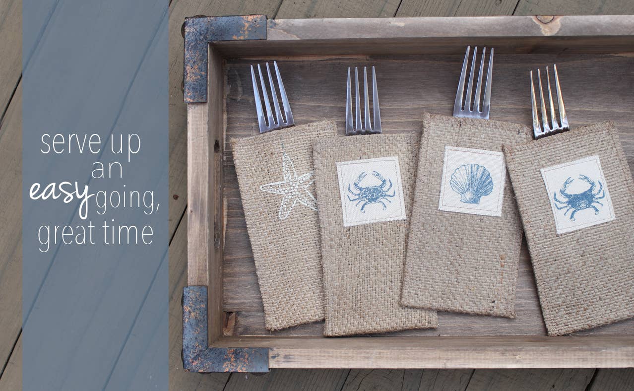 Blue Crab Patch Coastal - Set of 8