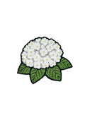 Hydrangea Embroidered Patch White Flower Patch Floral Garden