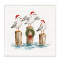 Santa Seagull Trio Block Sign