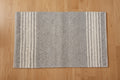 Ivory and Grey Stripe Rug