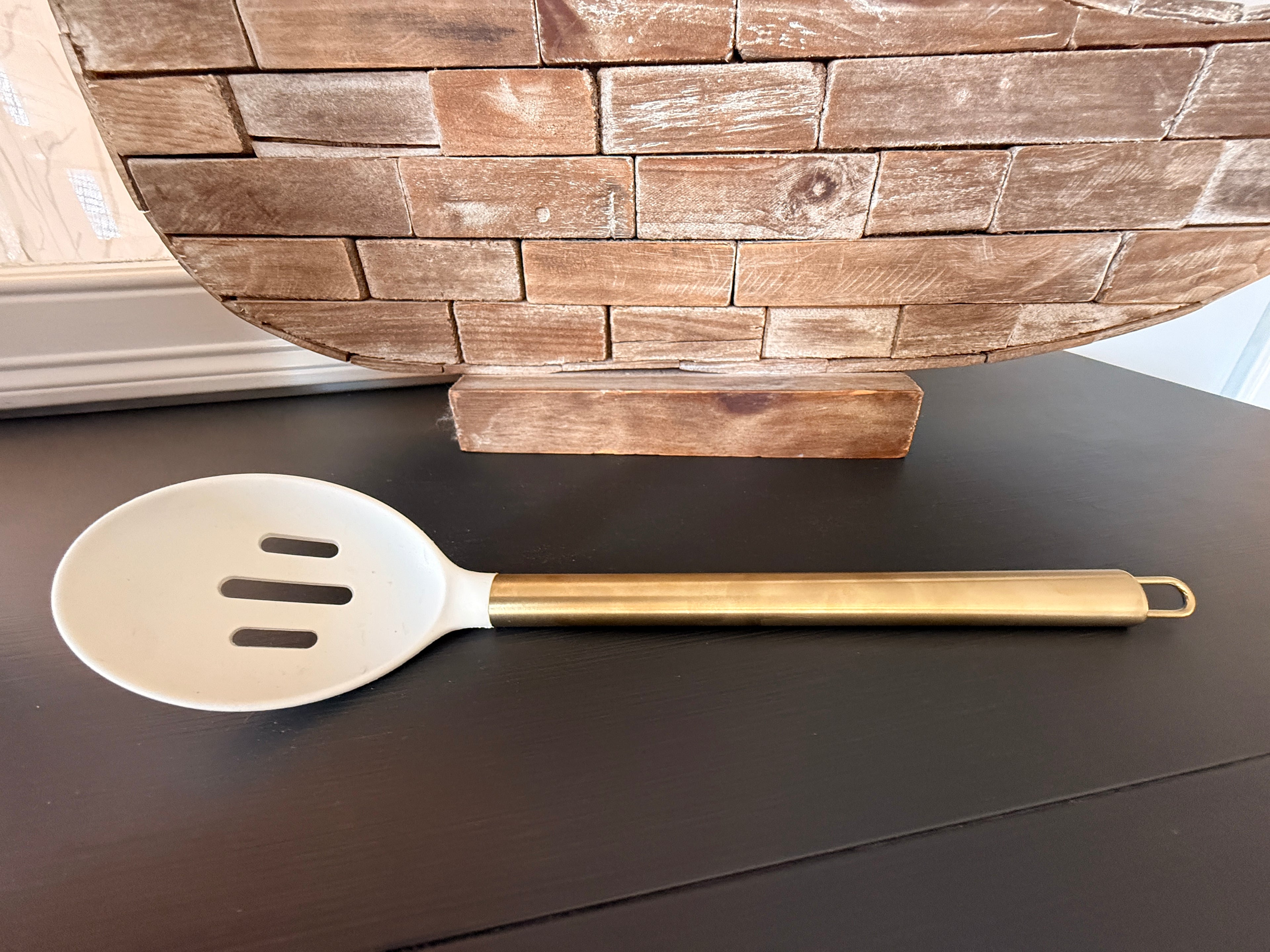 Brass and Silicone Kitchen Utensils
