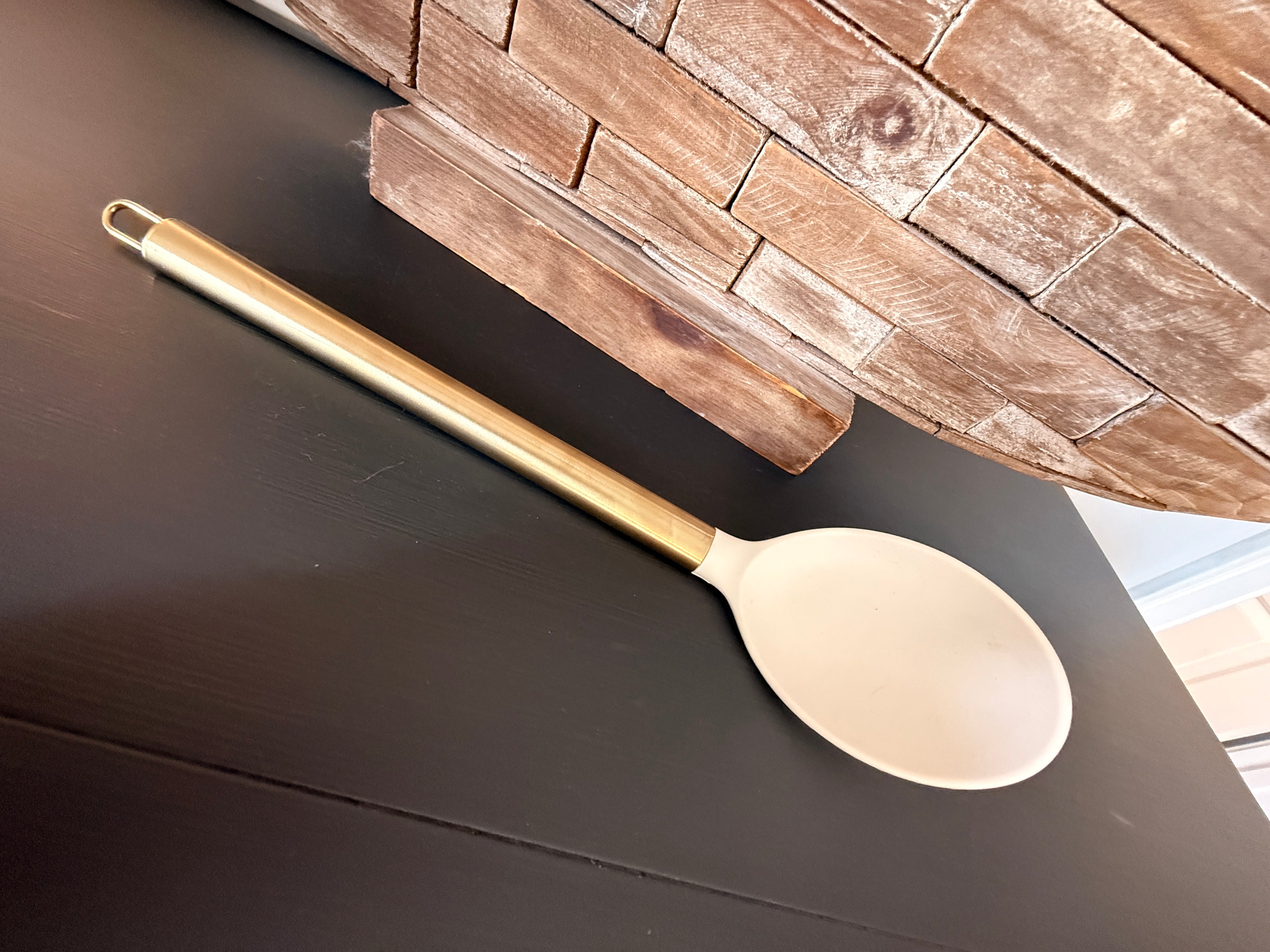 Brass and Silicone Kitchen Utensils