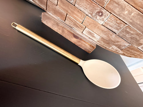 Brass and Silicone Kitchen Utensils