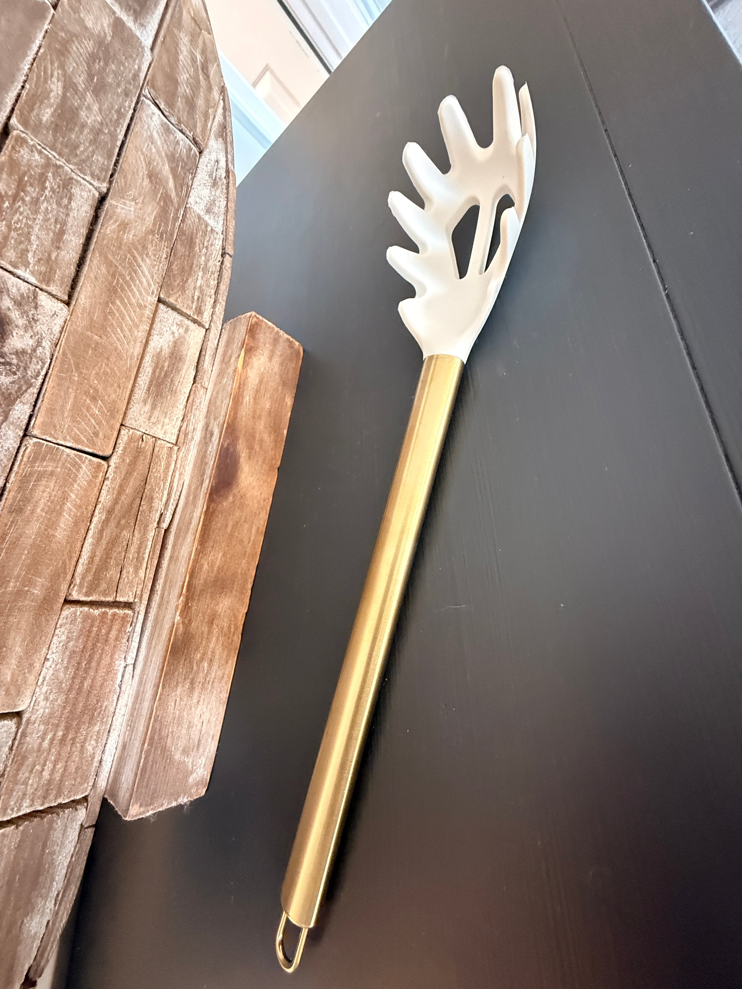 Brass and Silicone Kitchen Utensils