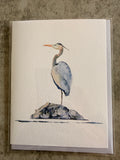 Watercolor Blue Heron Note Card